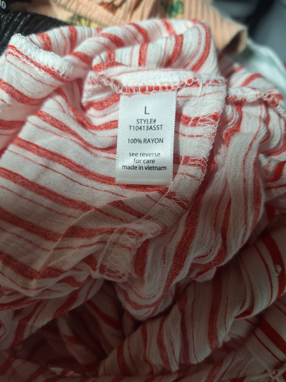 Women’s Red and White Striped Cami Top - Picture 6 of 6